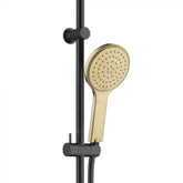 Fienza Kaya Mate Black Rail and Urban Brass Shower